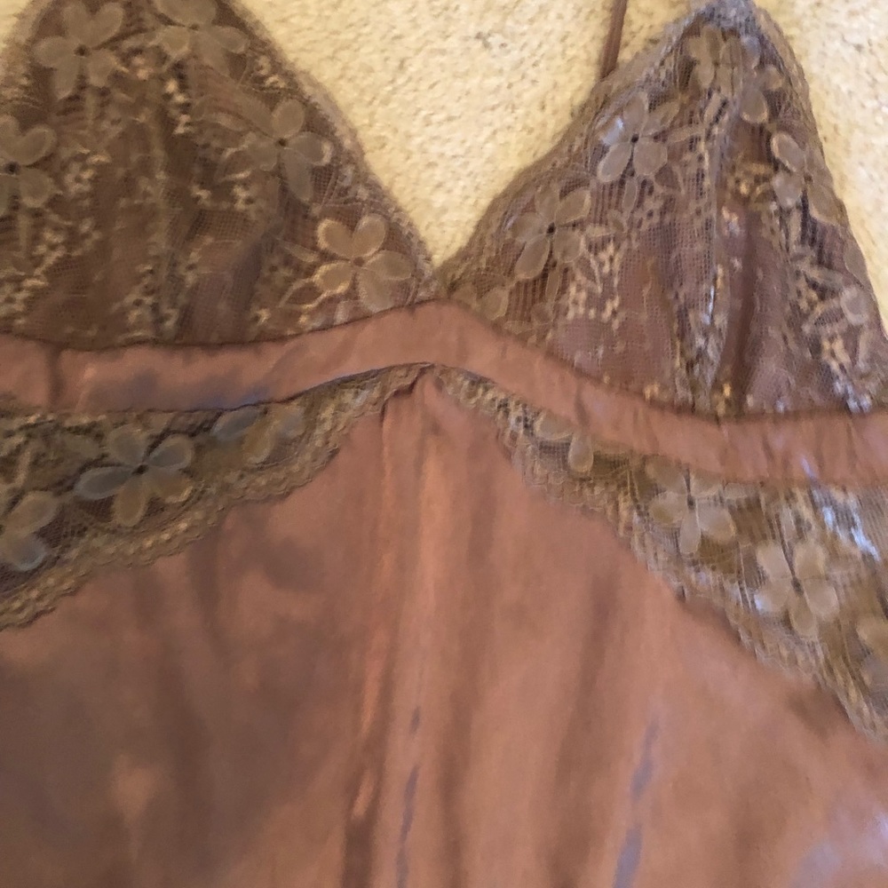 2pc lace/satin camisole and tap panties.